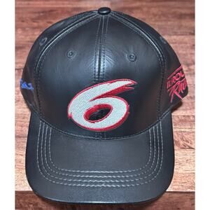 Mark Martin Roush Nascar Racing Leather Hat Buckle Strap Black